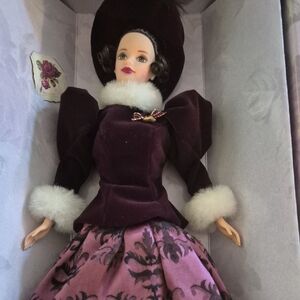 Barbie Doll in Purple Velvet and Pink outfit really adorable doll